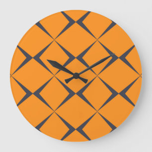Relógio Grande Laranja, legal, simples, trendy, formas chevron