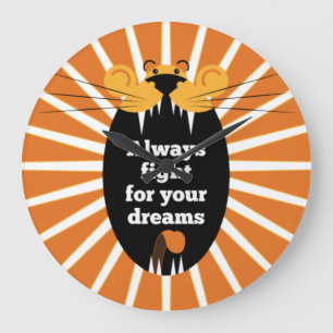 Relógio Grande Leão - Sempre lute pelos seus sonhos