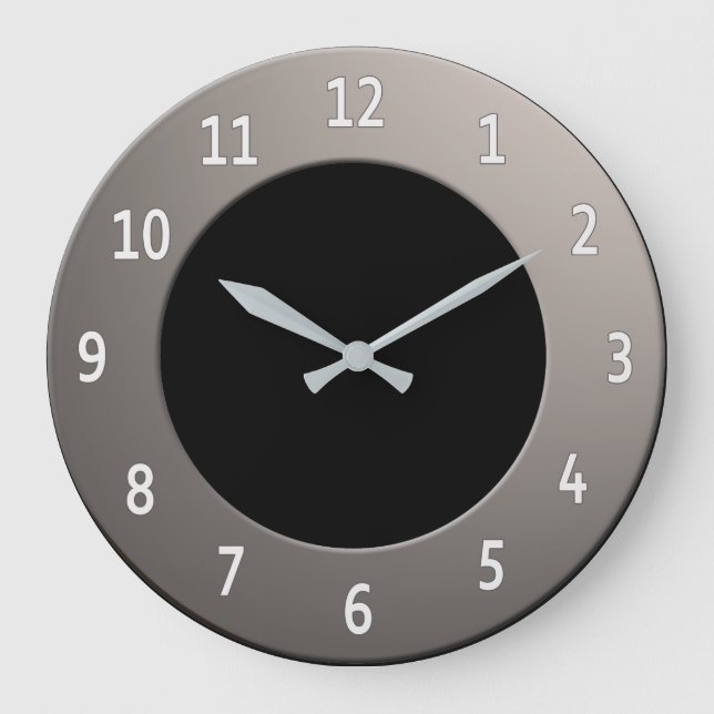 Relógio Grande Legal qualquer cor - Dígitos brancos no quadro pra (Frente)