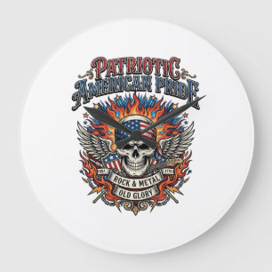 Relógio Grande Lenço Patriótico Rocker Glória Antiga Música Rock