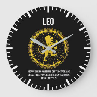 Relógio Grande Leo - Horoscópio, Engraçado Sinal Zodíaco Humor