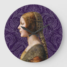 Relógio Grande Leonardo da Vinci Retrato La Bella Principessa
