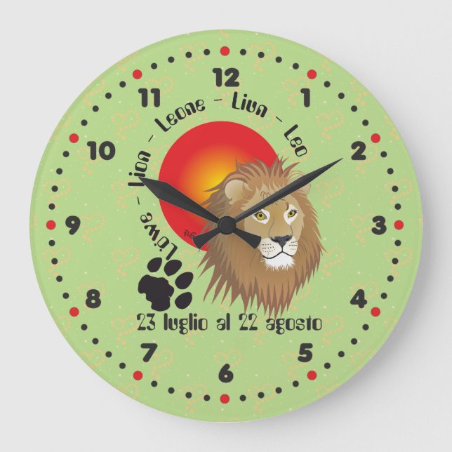 Relógio Grande Leone 23 al 22 Orologio luglio agosto (Frente)