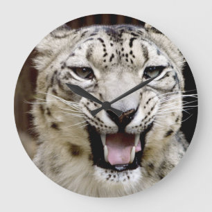 Relógio Grande Leopardo de neve