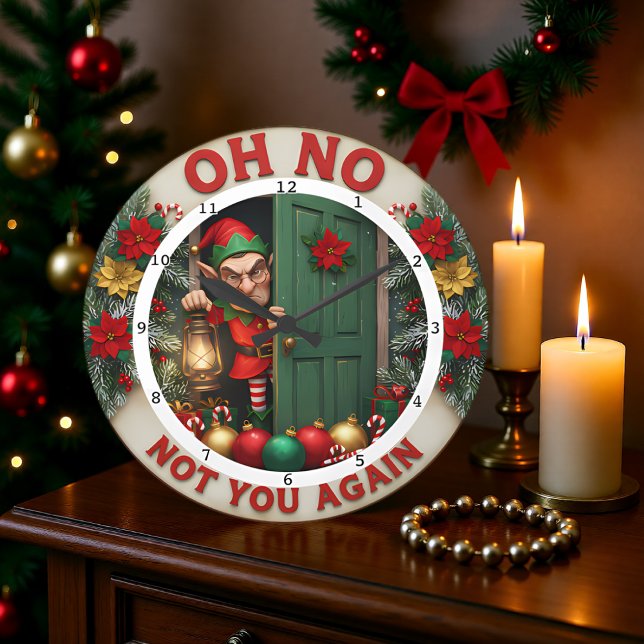 Relógio Grande Let It Snow Happy Holidays (Criador carregado)