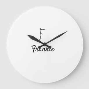 Relógio Grande Letra F monograma preto minimalista simples adicio