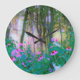 Relógio Grande Levantamento do Sol Brilhante com Confluentes Rosa