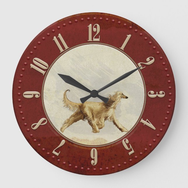 Relógio Grande Lévrier afghan aux allures (Frente)