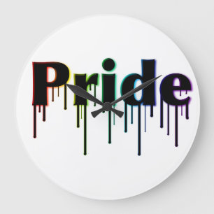 Relógio Grande LGBT+ Pulso de disparo de parede do orgulho