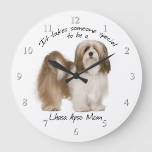 Relógio Grande Lhasa Apso Mãe Clock