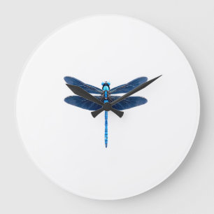 Relógio Grande Libélula Azul - Inseto Vida Selvagem Amante da Ent