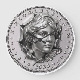 Relógio Grande Liberty Coin 