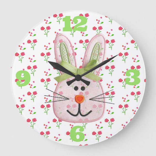 Relógio Grande "Lil Bunny" ACRYLIC WALL CLOCK (Frente)