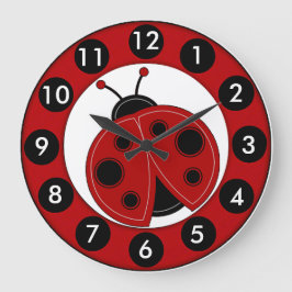 Relógio Grande "Lil Ladybug" ACRYLIC WALL CLOCK