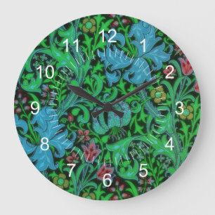 Relógio Grande Lily Vintage - Padrão Floral