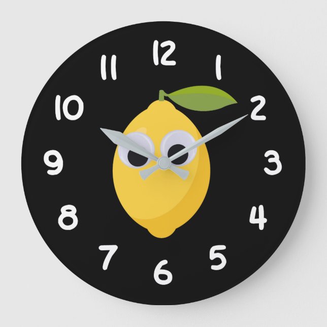 Relógio Grande Limão, fruta doce com olhos doidos (Frente)