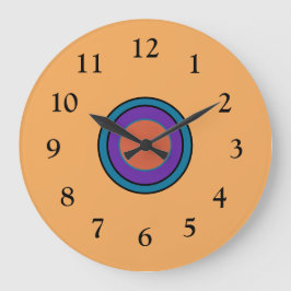 Relógio Grande Limão Sunny/Dourado com Cerice Purple Center