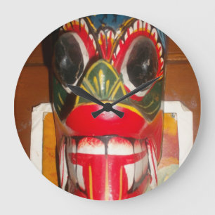 Relógio Grande Linda Arte Tradicional de Bombeiros do Sri Lanka