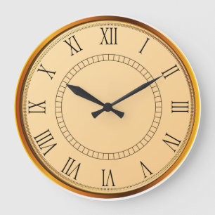 Relógio Grande Linda Vintage Face Romana Numeral Wall Clock