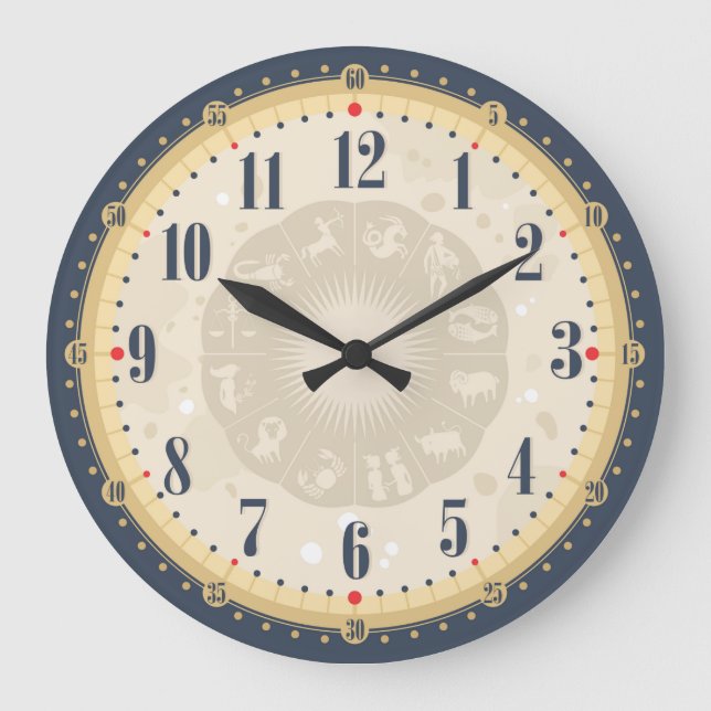 Relógio Grande Linda Vintage Face Wall Clock (Frente)