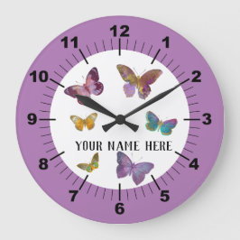 Relógio Grande Lindas Borboletas -