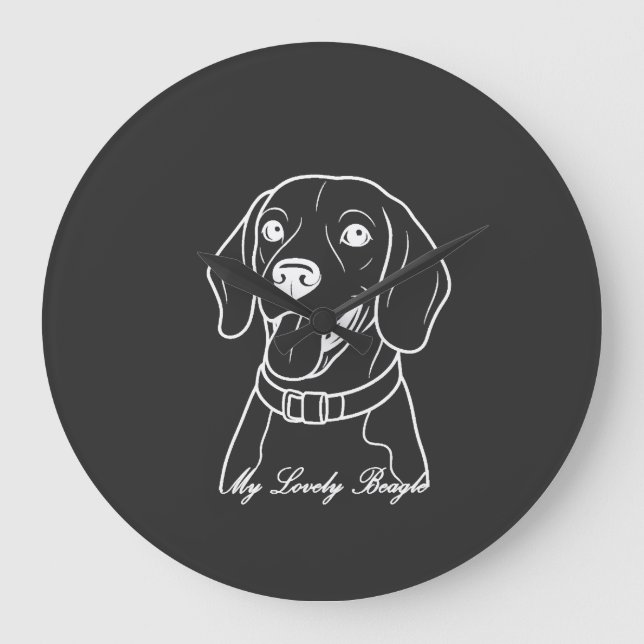 Relógio Grande Lindo Beagle (Frente)