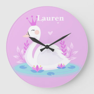 Relógio Grande Lindo tema da princesa Swan