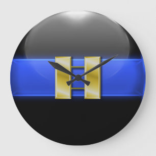 Relógio Grande Linha Azul Fino - Bares do Capitão da Polícia Dour