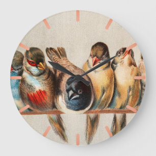 Relógio Grande Linha de aves e pomba