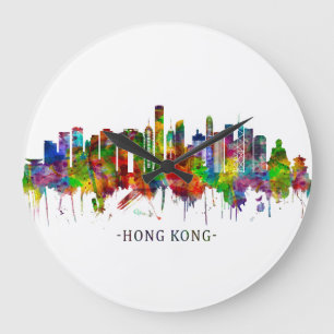 Relógio Grande Linha Skyline da China de Hong Kong