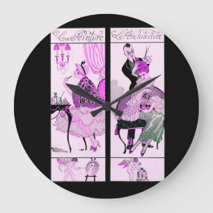 RELÓGIO GRANDE LISTA DE CABELOS, FASHION BEAUTY SALON FAZ ARTISTA