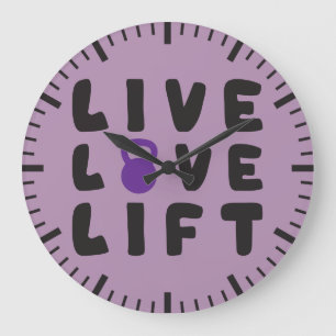 Relógio Grande Live, Love, Lift Malhação Gym