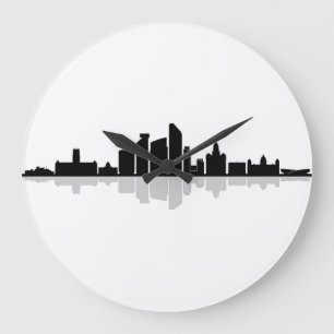 Relógio Grande LIVERPOOL England Fußball City Skyline Silhouette