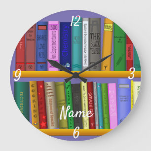 Relógio Grande Livros sobre prateleiras Thunder_Cove 