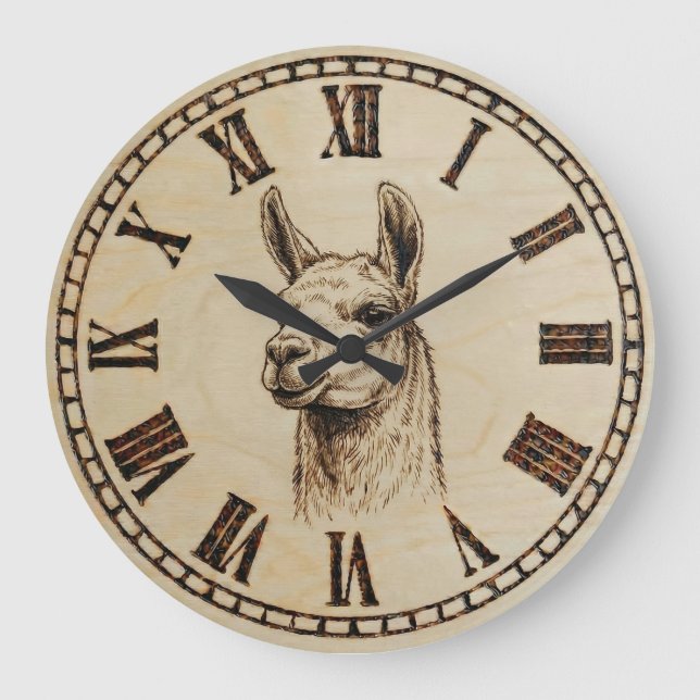 Relógio Grande Llama Wall Clock (Frente)