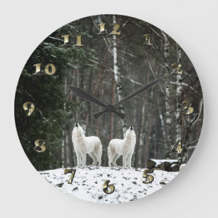 Relógio Grande Lobo Polar Selvagem