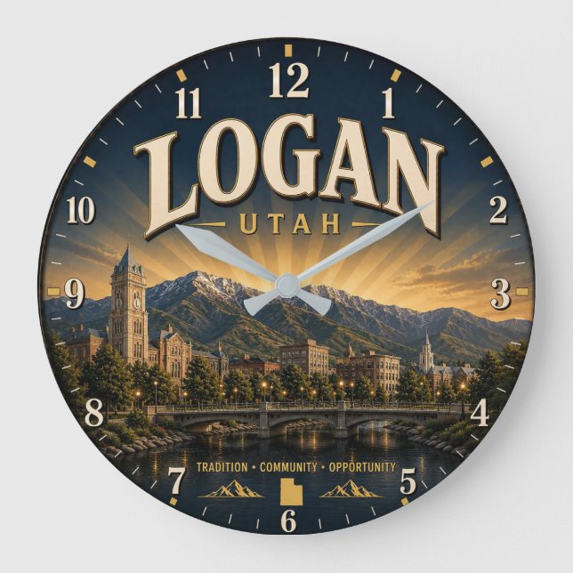 Relógio Grande Logan Utah college town (Frente)