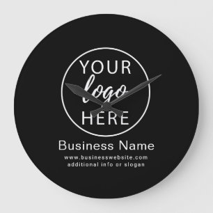 Relógio Grande Logotipo Comercial Personalizado Minimalista