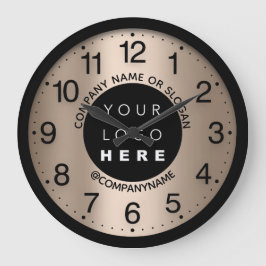 Relógio Grande Logotipo da empresa Abstrato Rosa Skinny Name Slog