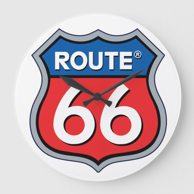 Relógio Grande Logotipo da rota 66 (Frente)