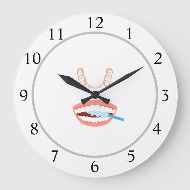 Relógio Grande Logotipo Dentista (Frente)