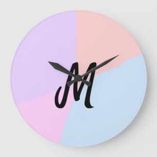 Relógio Grande logotipo monograma simples e mínimo personalizado