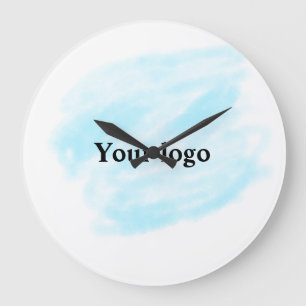 Relógio Grande logotipo personalizado simples e elegante aqui emp