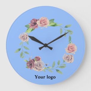 Relógio Grande Logotipo personalizado simples e elegante aqui era