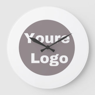 Relógio Grande Logotipo Simples e Texto Empresarial personalizado