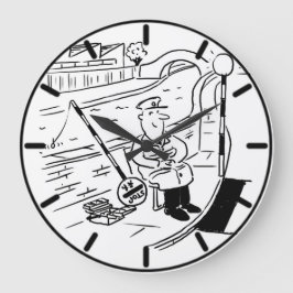 Relógio Grande Lollipop Man está pescando no Canal