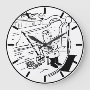 Relógio Grande Lollipop Man está pescando no Canal