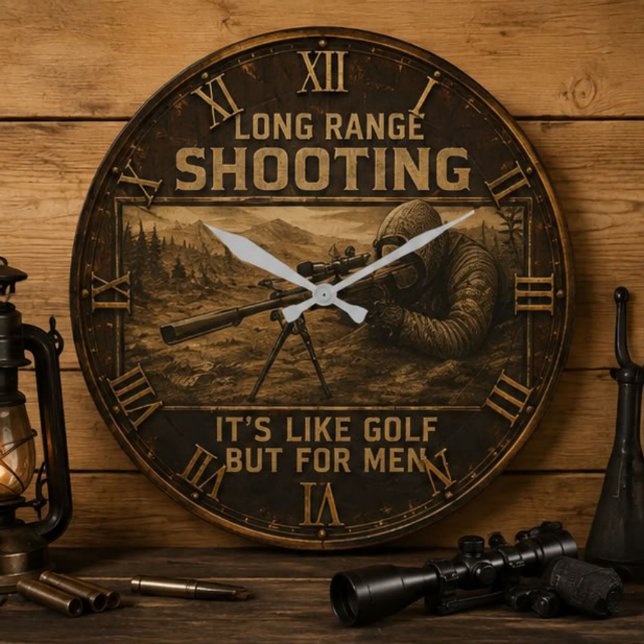 Relógio Grande Long Range Shooting Precision Marksman Rustic  (Criador carregado)