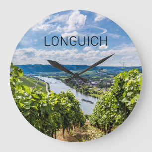 Relógio Grande Longuich Moselle Vineyard Panorama Alemanha