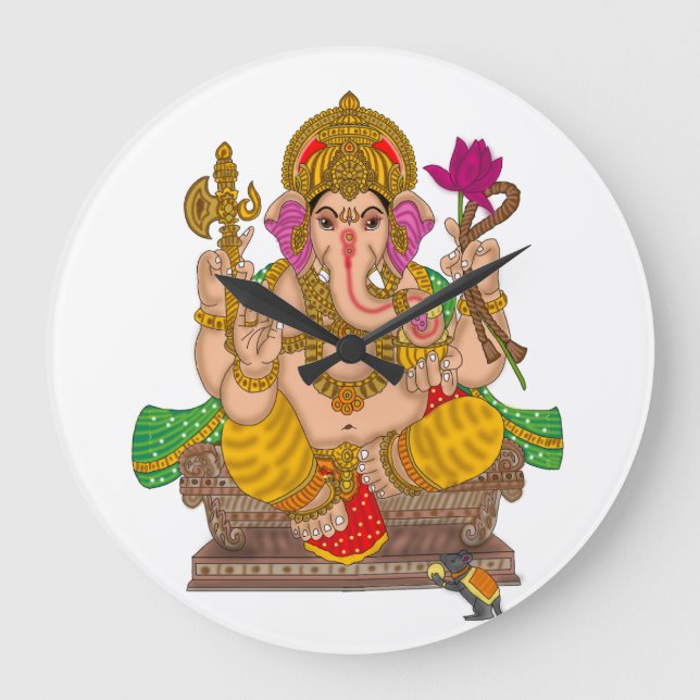 Relógio Grande Lord Ganesha Clock (Frente)